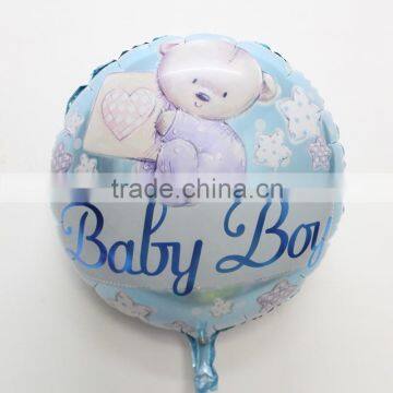 18inch round baby boy helium balloons baby bear ballons