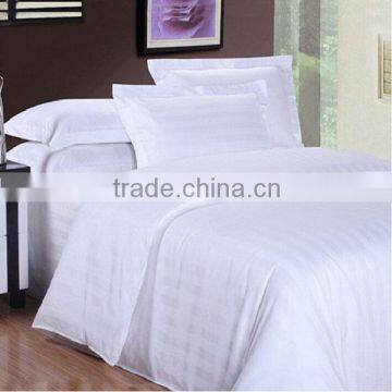 2015 high quality fashion hotel white 100% natural cotton bedding set