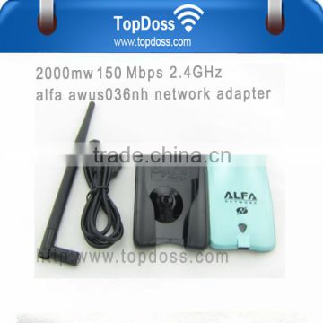 2000mw 150Mbps 2.4GHz alfa awus036nh network adapter