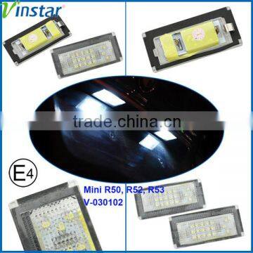led number plate lamp led license plate lamp for MINI Cooper R50 R52 R53