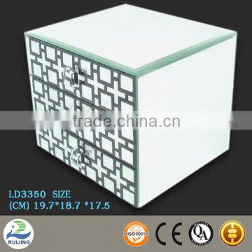 Drawer Jewelry Box with Cross Pattern