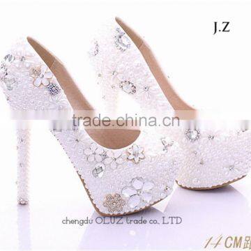 OW13 lady fancy rinestone upper beads salsa wedding shoes