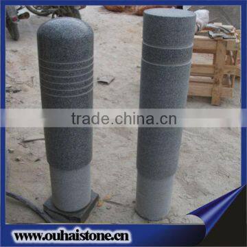 Garden natural granite stone parking bollard