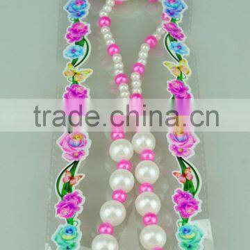 Fashion peal kids necklace bracelet sets jewelry accessories