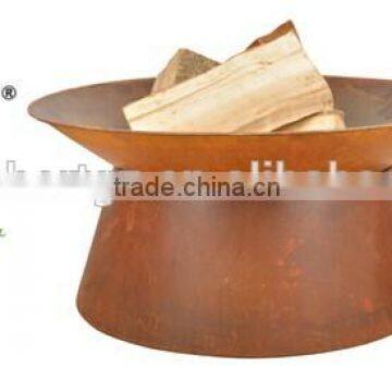 Rustic fire pit / garden fireplace / fire bowl with base