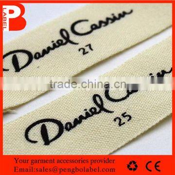 custom High quality cheap logo organic t-shirt cotton labels