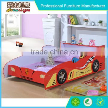 2016 New Design Wooden kids race bed car