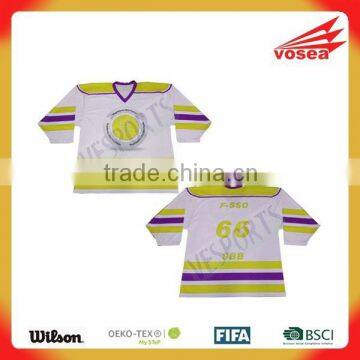 100% polyester hot sale blank hockey jersey