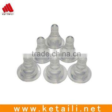 Custom transparent soft eco-friendly silicone feeding nipple, silicone baby nipple                        
                                                Quality Choice