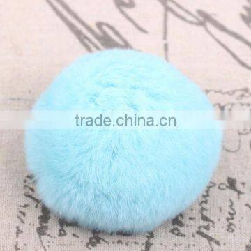 Customize Fashion Colorful Fluffy Ball Keychain / Rex Rabbit Fur Ball photo-5