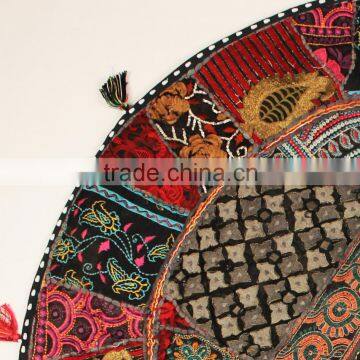 Indian Green Flloor Round Throw Cushions Indian Pillow Covers Indian Decorative Floor Cushions photo-2