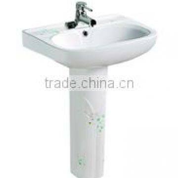 114 bathroom toilet pedestal washing basin,sanitary ceramic china