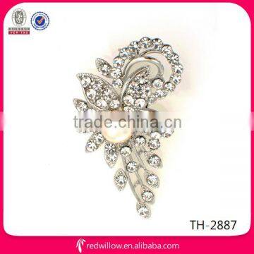 High quality rhinestone vintage pearl brooch For Wedding