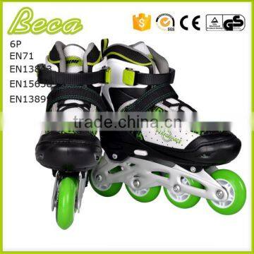 Wholesale Retractable Green Metal Frame pu Wheel Roller Skate Shoes photo-6