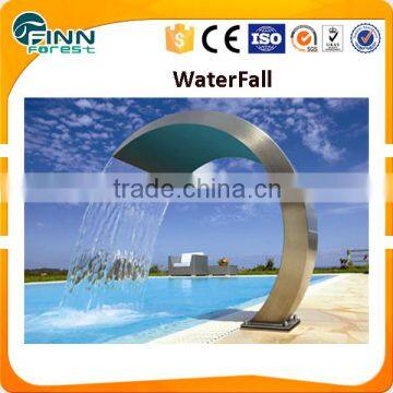 Stainless Steel water curtain Waterfall Spillway with LED light