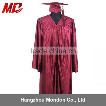 High School Graduation Uniform Shiny Maroon
