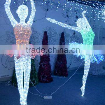 Holiday time decoration beautiful ballet dancer decorative fancy light with high quality fancy motif light for sale