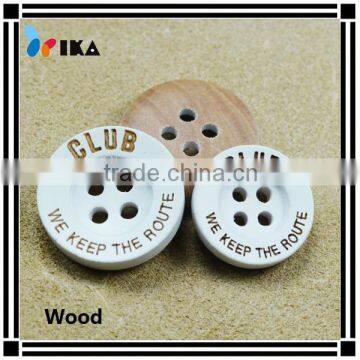 painted color laser engraved logo wooden buttons