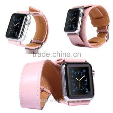 New 1:1 Original Quality Cuff Bracelet Strap Leather Watchband for Apple Watch Band 42mm 38mm With Metal Adapters photo-6