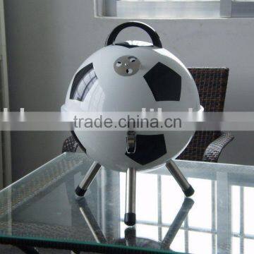 football shape charcoal bbq