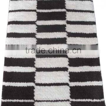 Beautiful Stripe Design Hand Woven 100% Wool Shaggy Rugs