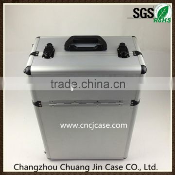 Aluminum trolley case with checkered lines