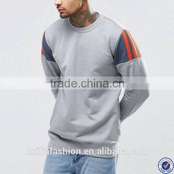 wholesale clothing manufacturer overseas long sleeve shoulder insert plain crewneck sweatshirt without hood                        
                                                                                Supplier's Choice