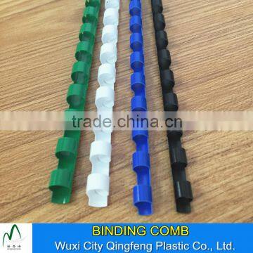 Blue White Black Green Book Binding 6mm to 51 mm Plastic Comb 19/21 ring PVC Plastic Binding Comb