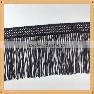 Black Decorative Trimming Fringes For Garment/Dresses