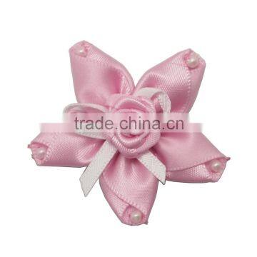 creative design muticolor little rose shape set beads satin artificial flowers