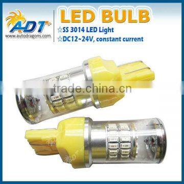 T20 48W W21W / 7443 SMD LED Light Bulbs Brake/Signal Lamp Amber