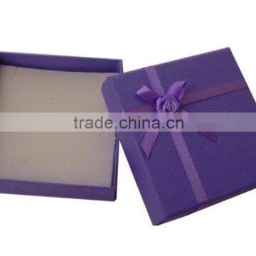 wholesale purple packaging box for ring and earring for wedding