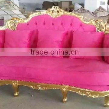 European style luxury furniture living room sets throne wooden sofa