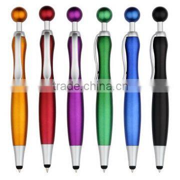 Logo imprinted screen stylus touch pen ball pen plastic ball pen