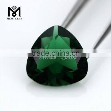 New Arrival Trillion 12 x 12 mm Green Tourmaline China Glass Stone