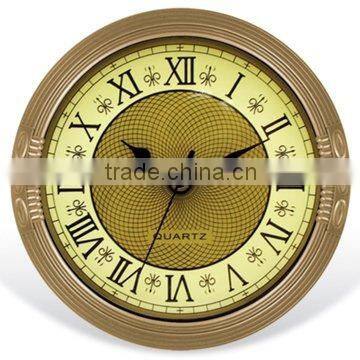 Plastic Wall Clock, with Antique Art Clock Dial