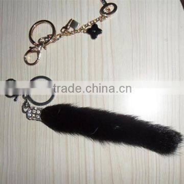 2016/2017 Fashion Beautiful Real Mink Tail Key chains