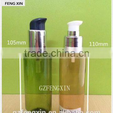 Personal care screen printing essential oil 150ml cosmetic PET plastic bottle for skin care watrer whit lotion pump