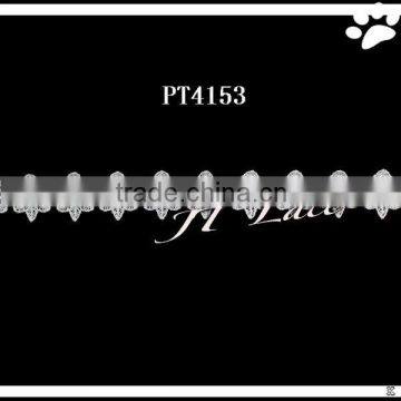 3.5cm embroidery polyester lace trim for garment(PT4153)