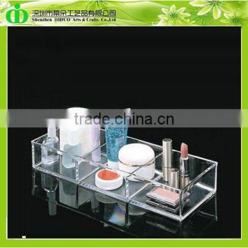 DDI-S015 ISO9001 Shenzhen Factory Wholesale Clear Acrylic Makeup Storage Box With Dividers