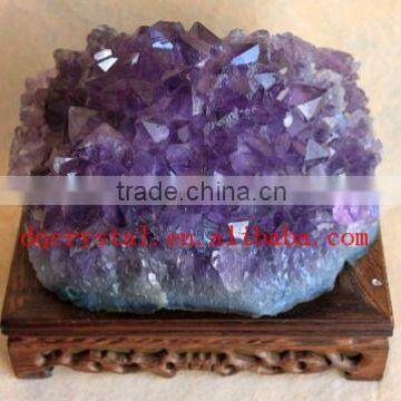 feng shui style amethyst crystal cluster geodes for home decoration