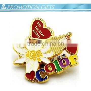 charming painting metal badge for gifts