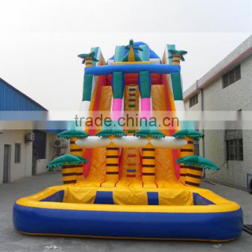 Dinosaur adult size inflatable water slide/inflatable water slide for kids and adults