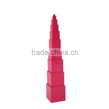 Premium quality wood educational toys pink tower beechwood for kids