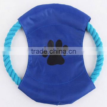 Best selling pet dog frisbee , puppy cat chew throw rope , disc fun flyer training play games toy