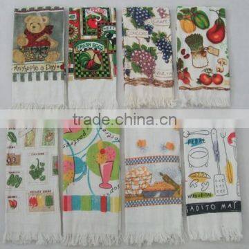 cheap cotton printed kitchen towel tea towel at stock free sample are available