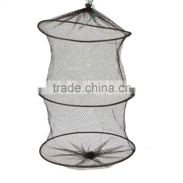 Mini 2 Layers 29.5cm Small Fish Lobster Shrimp Collapsible Portable Nylon Mesh Fishing Net Cage