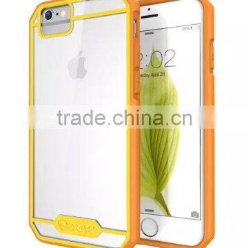 For Apple IPhone 6 Bumper Case, Fashion Hybrid Color Clear Hard Case With TPU Side Bumper Cover Case For Apple IPhone 6 4.7 5.5