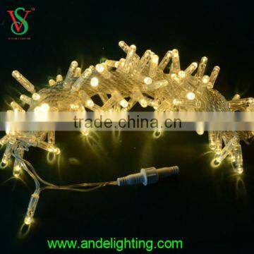 12V outdoor use rubber cable christmas led string light with driver