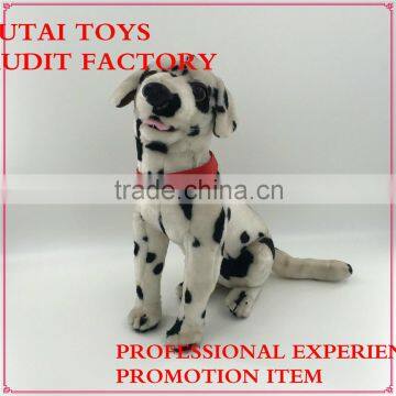 Fashion simulation animal plush spotty dog with stuffed 100%pp